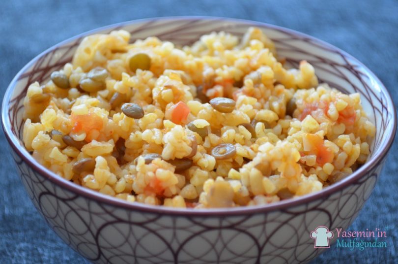 yeşil-mercimekli-bulgur-pilavi